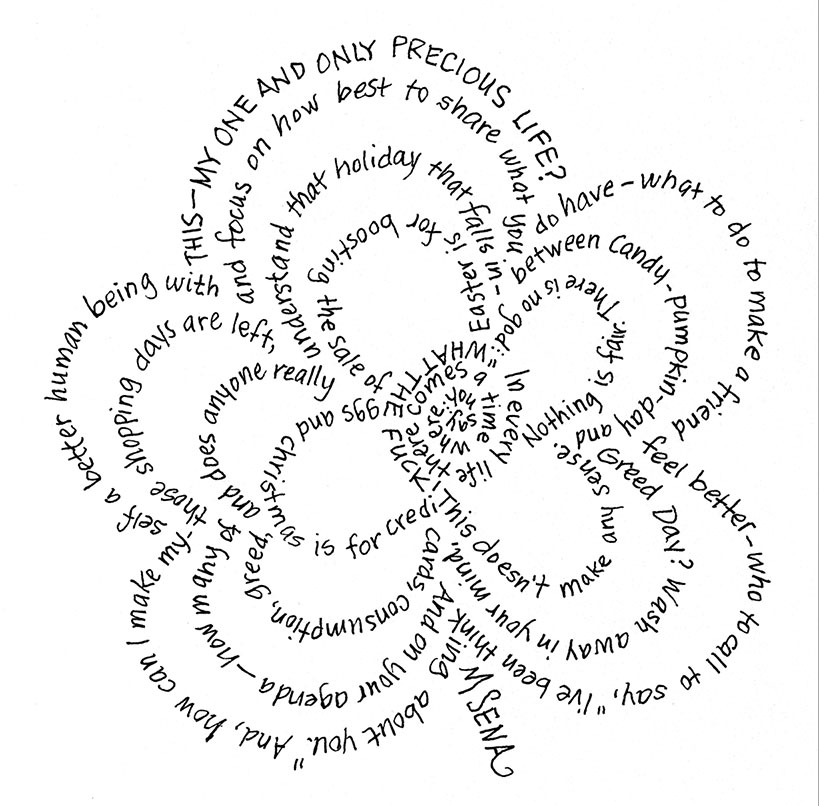 Thought Doodle: Doodle of the Day text in Flower path