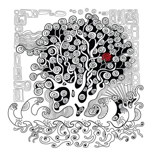 Heart of the tree doodle by Miyuki Sena