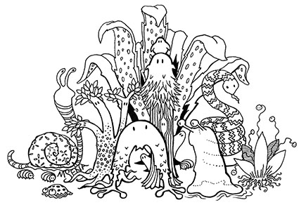 Creatures I dream and Doodle awake.